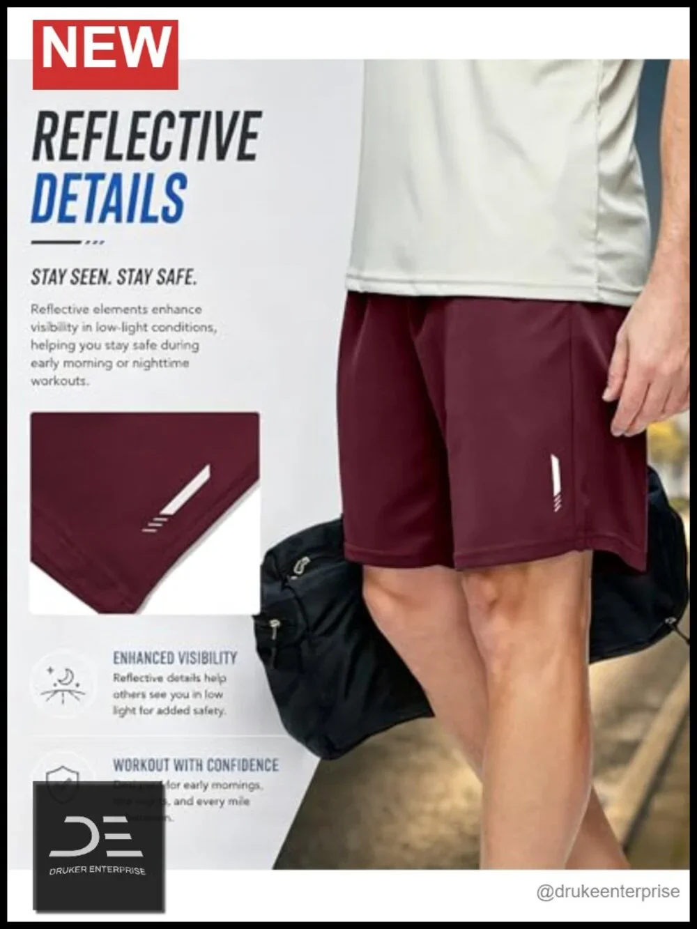 Mens Athletic Shorts with Pockets Quick Dry Breathable Workout Running Gym